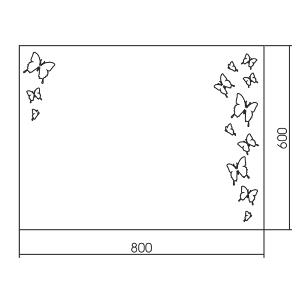 Зеркало LORANTO Дриада 800х600 (ФР-00002366)