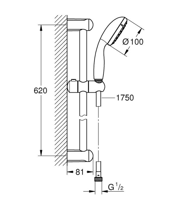 Душевой набор Grohe Tempesta New Хром (27924001)