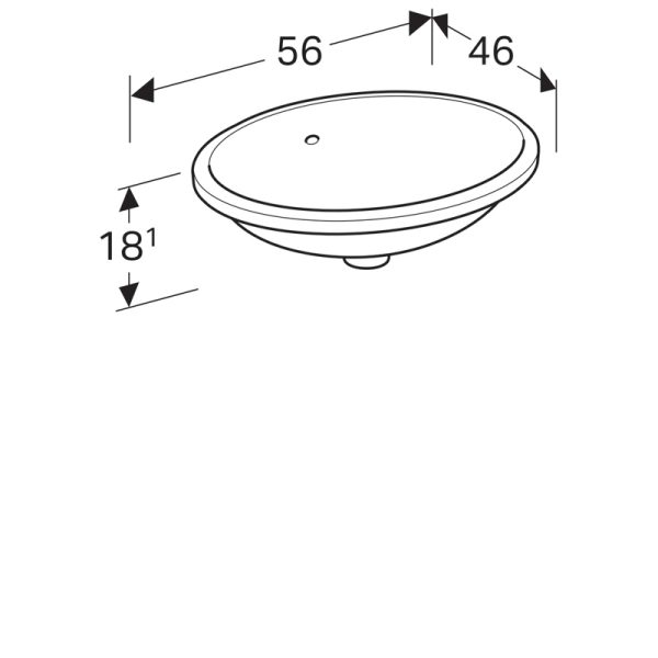 Раковина Geberit VariForm 50х40 см, белая