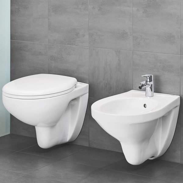 Унитаз подвесной Grohe Bau Ceramic безободковый, с сиденьем микролифт (39351000)