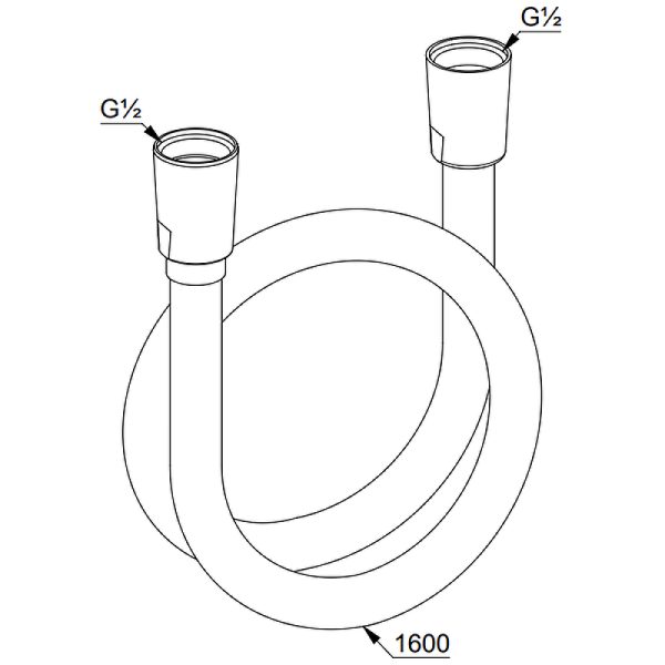 Душевой шланг KLUDI SUPARAFLEX 1600 мм, хром (6107205-00)