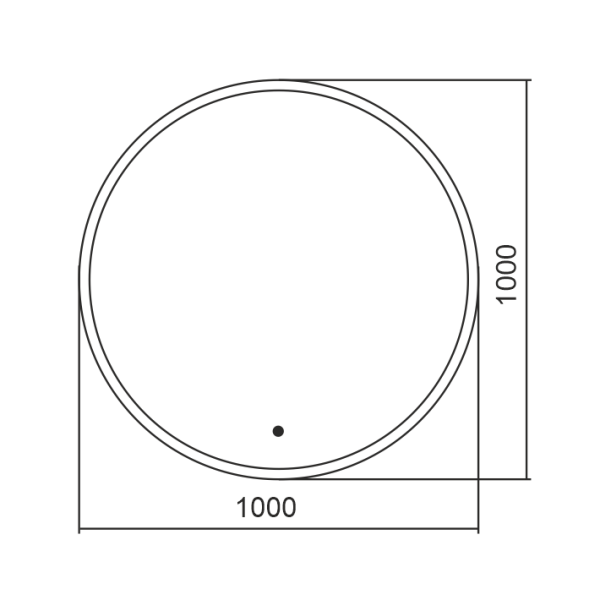 Зеркало AZARIO Monaco-GOLD d1000 бесконтактный сенсор, золотая рамка (LED-00002767)