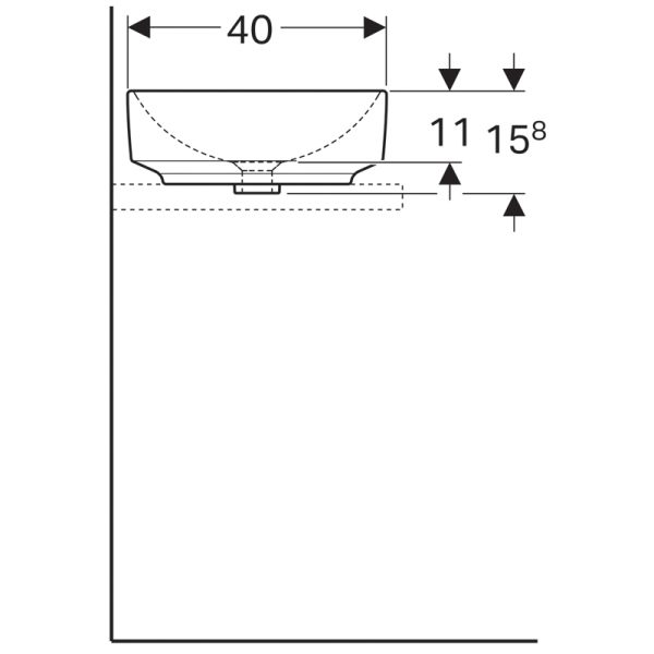 Раковина Geberit VariForm, 55х40 см, белая (500.771.01.2)