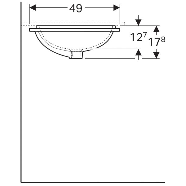 Раковина Geberit VariForm, 50х40 см, белая (500.764.01.2)