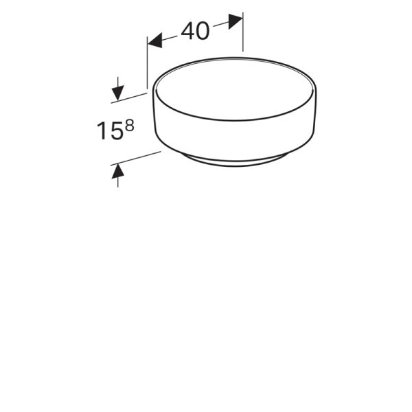 Раковина Geberit VariForm, D=40 см, белая