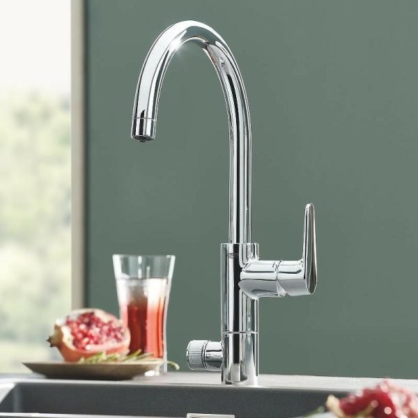 Смеситель для кухни с функцией фильтрации Grohe Blue Pure Baucurve хром (30385000)