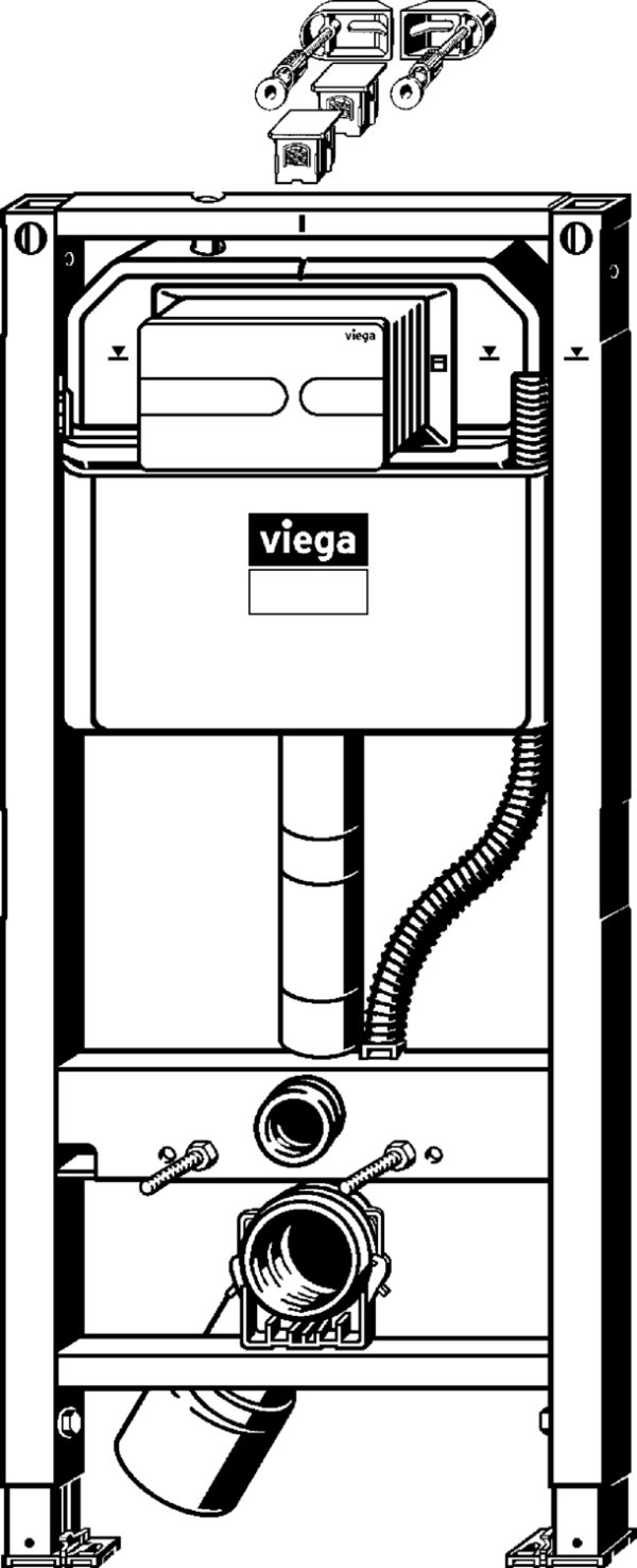 Viega Prevista 792862 Инсталяционный сет с кнопкой Visign for Style 23