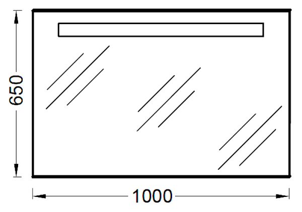 Зеркало Jacob Delafon Parallel 1000х650 с подсветкой, подогревом и ИК-выключателем (EB1416RU-NF)