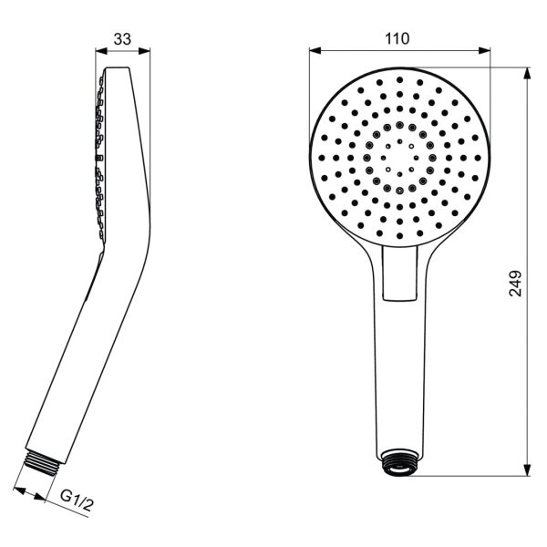 Лейка душевая Ideal Standart IDEALRAIN EVO ROUND L3 (B2231AA)