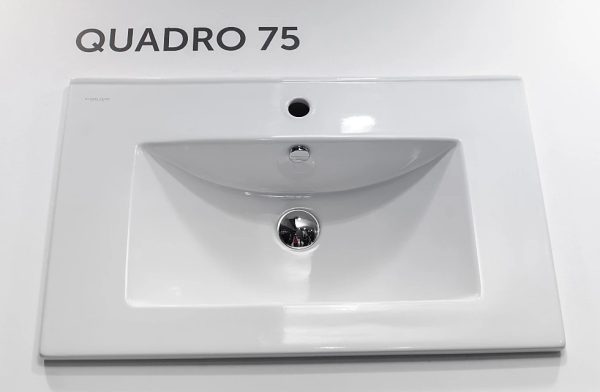 Раковина Sanita Luxe Quadro 75, белая (QDR75SLWB01)