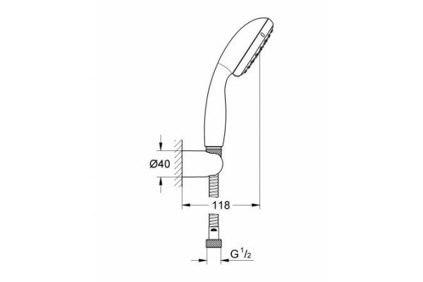 Душевой набор Grohe Tempesta New Хром (2780310E)