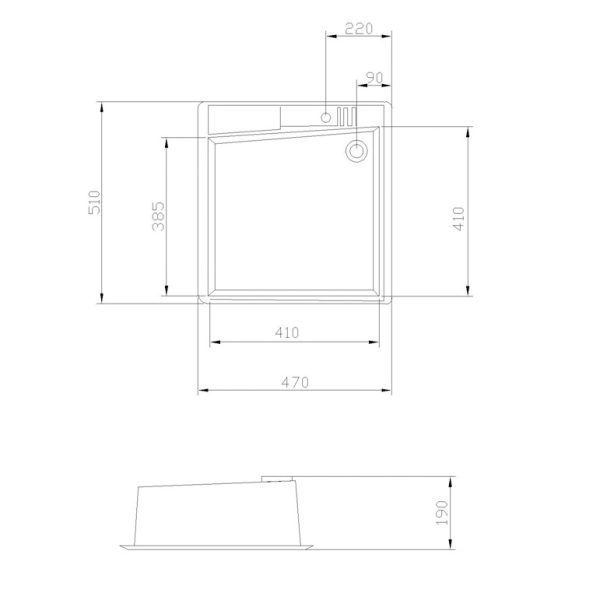 Кухонная мойка AQUATON Парма 510х470х175мм., цвет шампань (1A713032PM290)