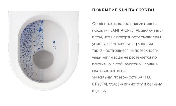 Унитаз подвесной Sanita Luxe Attica 345х495х400 с сидением микролифт (WC.WH/Attica/DM/WHT.G/S1)