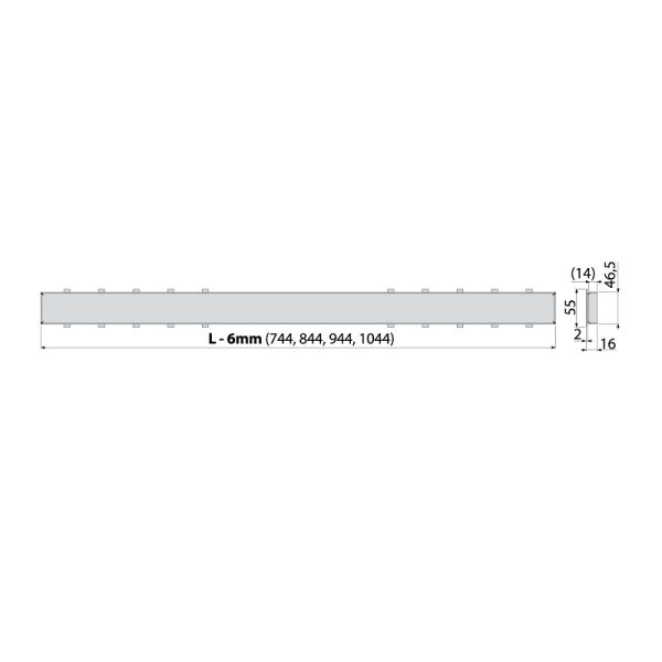 Решетка для душевого лотка Alcadrain Optimal под кладку плитки для APZ12 (TILE-550)