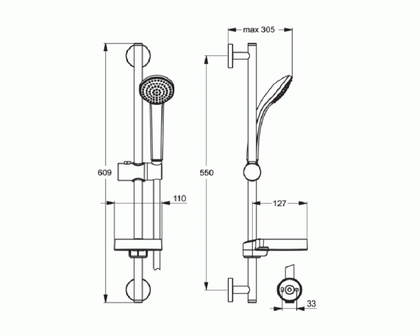 Душевой набор Ideal Standart IDEALRAIN SOFT S3 (B9503AA)