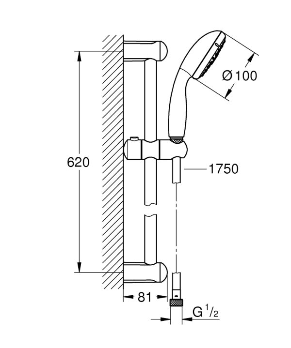 Душевой набор Grohe Tempesta New Хром (27794001)