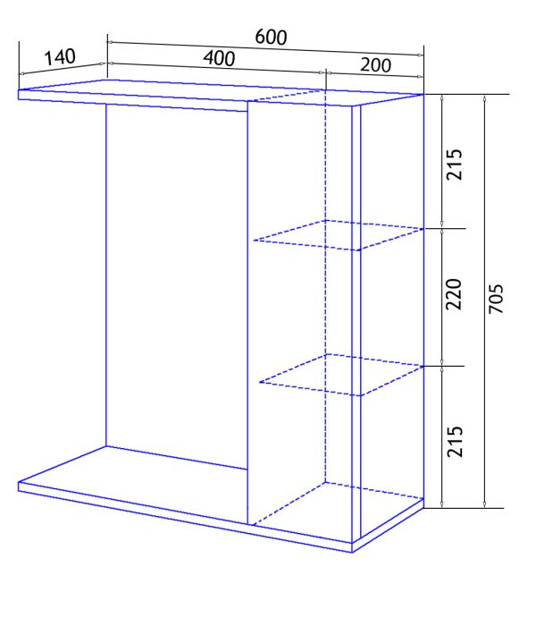 Зеркало-шкаф Loranto Дина 60, 600х700х140 правосторонний, белый (CS00049718)