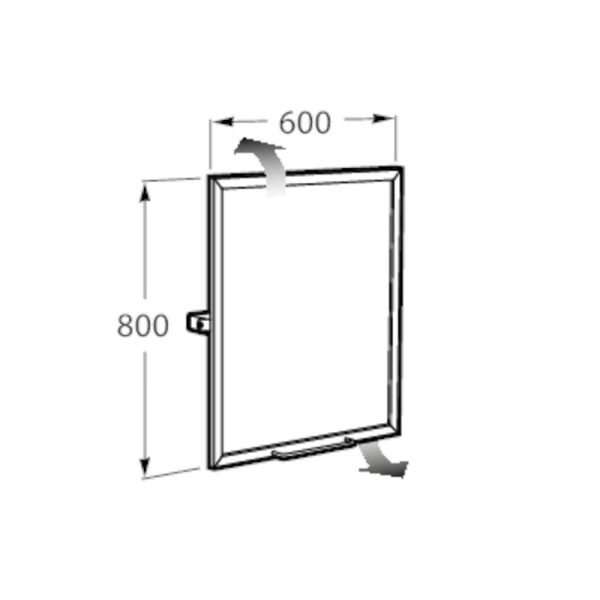 Зеркало регулируемое Roca ACCESS, рама из нержавеющей стали