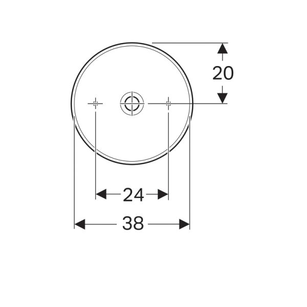 Раковина Geberit VariForm, D=40 см, белая