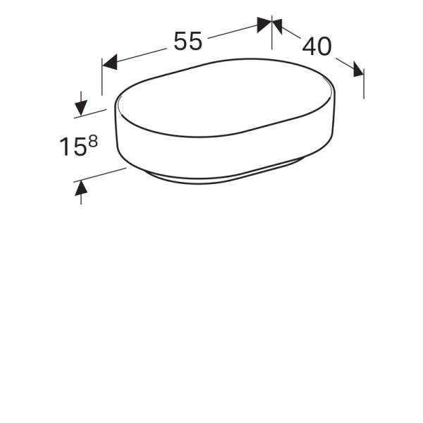 Раковина Geberit VariForm 55х40 см, белая (500.774.01.2)