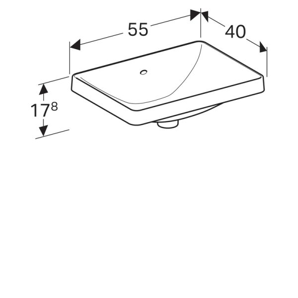 Раковина Geberit VariForm, 55х40 см, белая (500.736.01.2)