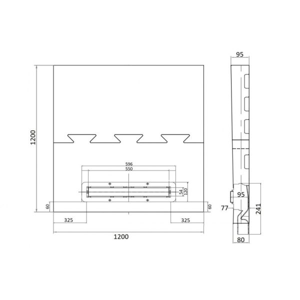 Душевой поддон Pestan Confluo Board UNI 1200 Frameless Line Black Glass 550 (40007822BG)