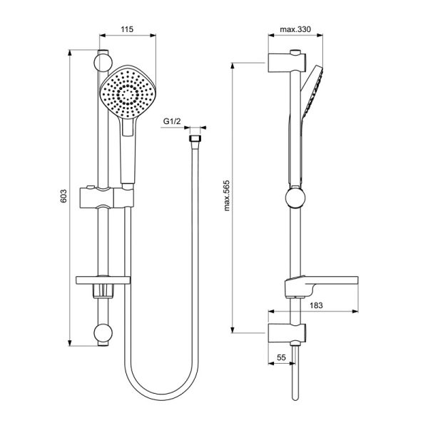 Ideal Standard CERAPLAN III Набор 3-в-1 Смесители и душевой гарнитур