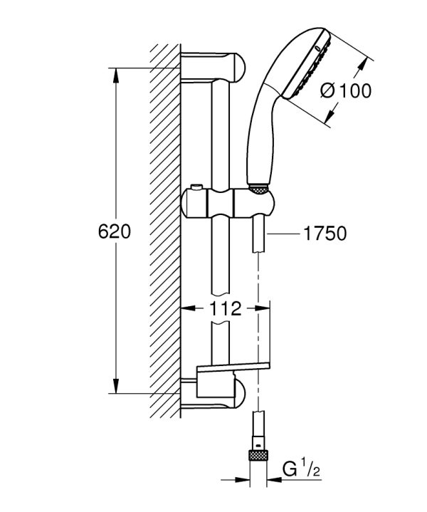 Душевой набор Grohe Tempesta New Хром (27926001)