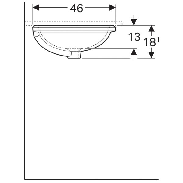 Раковина Geberit VariForm 50х40 см, белая