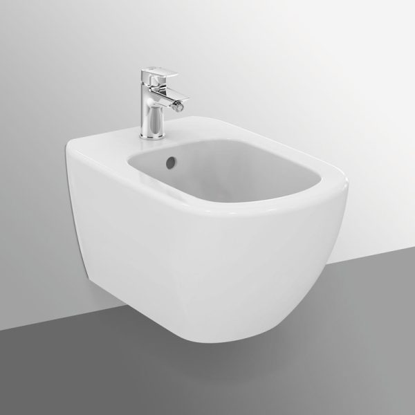 Биде подвесное Ideal Standard TESI, с отверстием под смеситель, Silk White (T3552V1)