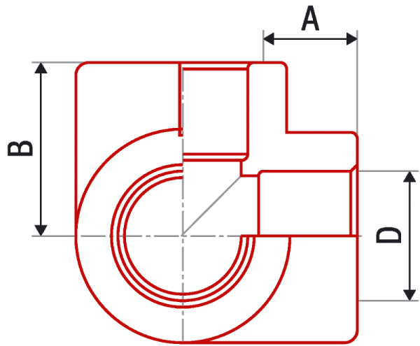 Тройник угловой AlcaPipe PPR d20 (AB242020000)