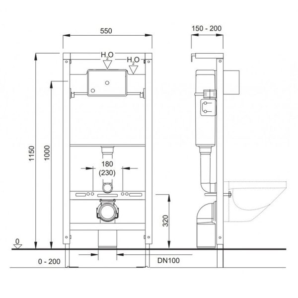 Инсталляция для подвесного унитаза Pestan Fluenta (40006356)