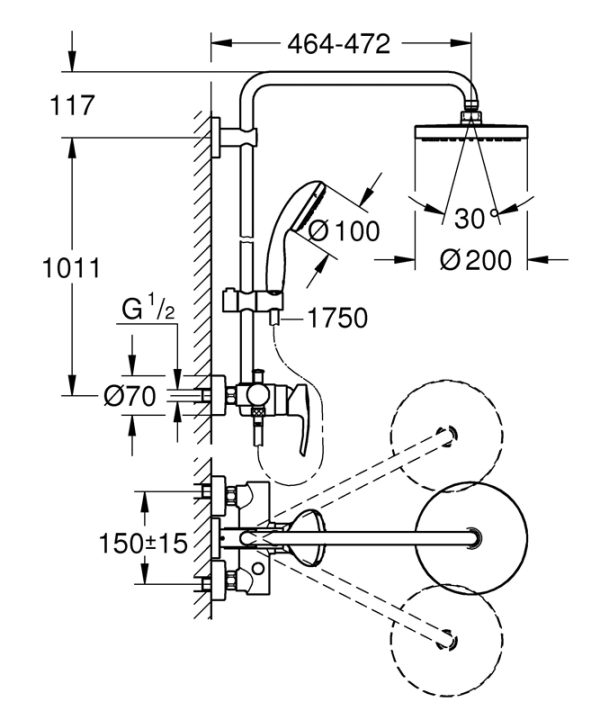 Душевая колонна Grohe Tempesta Cosmopolitan (26244001)