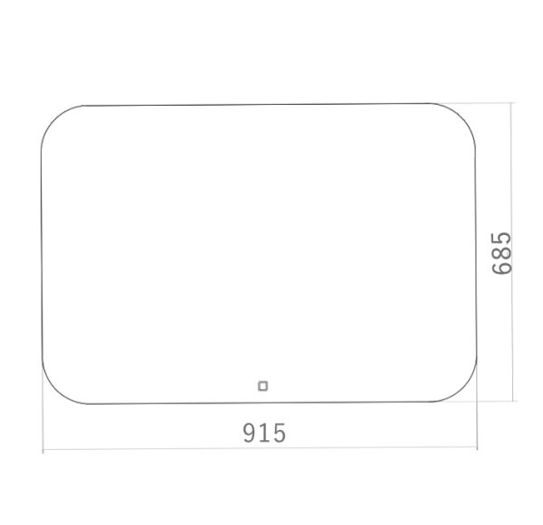 Зеркало AZARIO Паллада 915х685 с подсветкой, сенсорный выключатель с функцией диммера (LED-00002244)