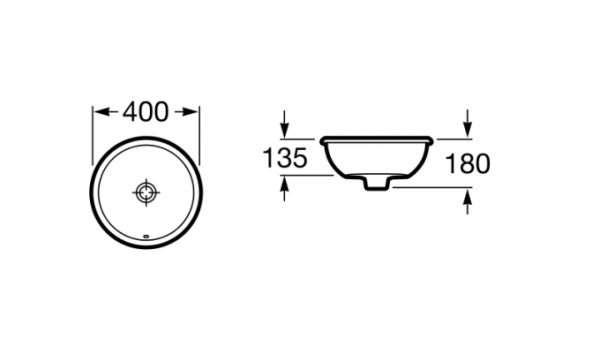 Раковина Roca FORO 400х180 мм., белая (7.3278.7.200.0)