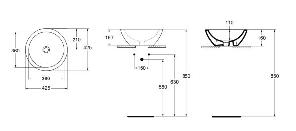 Раковина Ideal Standard STRADA 42x42 см, белая (K078301)