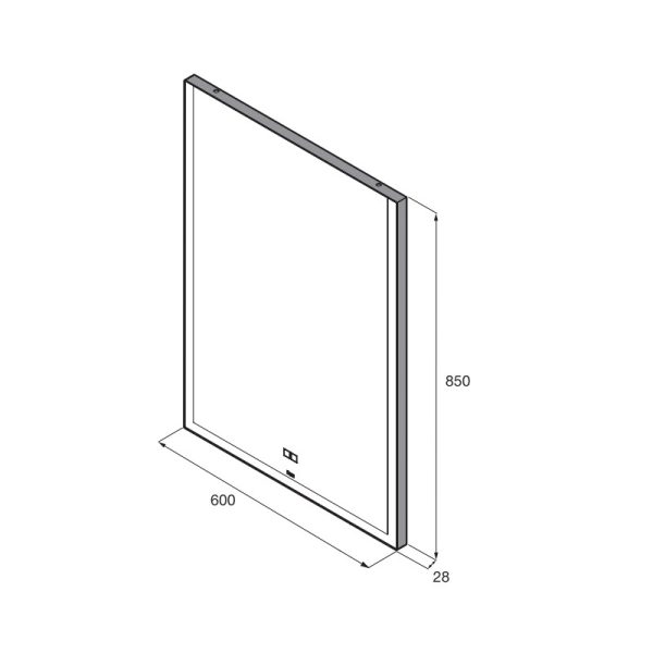 Зеркало Roca ANETO 600х850, c LED-подсветкой и системой антизапотевания (7.8123.6.200.0)