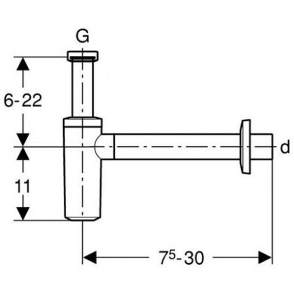 Сифон для раковины Geberit Белый (151.035.11.1)