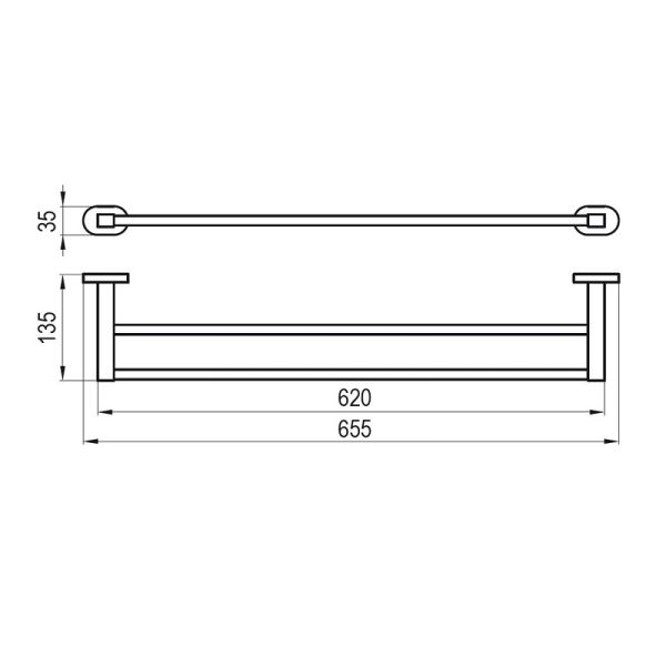 Полотенцедержатель Ravak Chrome CR 320.00 двойной, хром (X07P193)