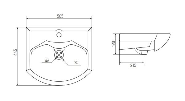 Раковина AQUATON SMILE 50, белая (1WH207781)