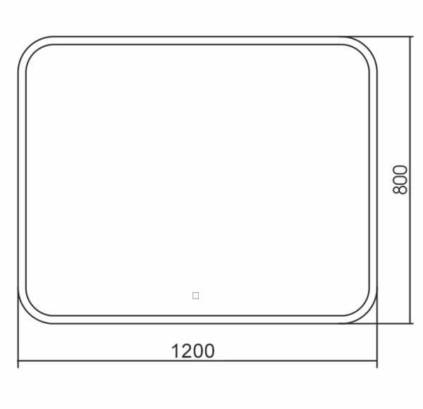 Зеркало AZARIO Стив 1200х800 c подсветкой и диммером, сенсорный выключатель (ФР-00002230)