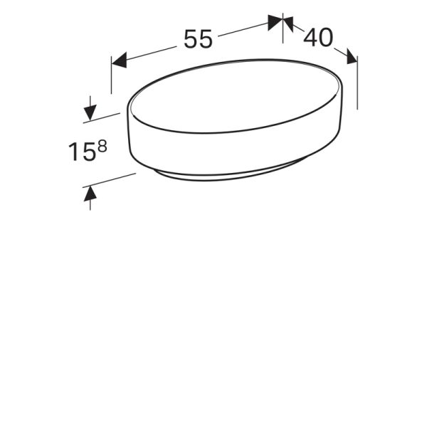 Раковина Geberit VariForm, 55х40 см, белая (500.771.01.2)