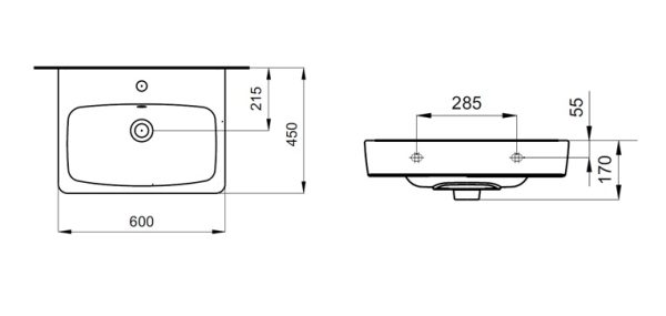 Раковина AQUATON Нео 60, белая (1WH302186)