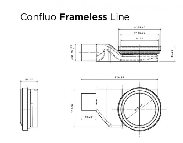 Душевой лоток Pestan Confluo Frameless Line 560 White Glass 13701213