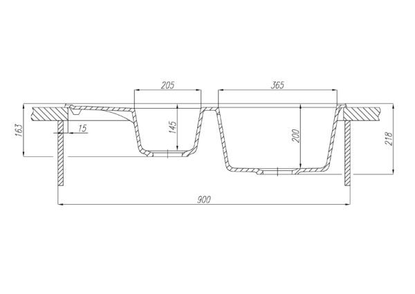 Кухонная мойка Aquaton Делия 87, две чаши, цвет терракотовый (1A716232DE270)