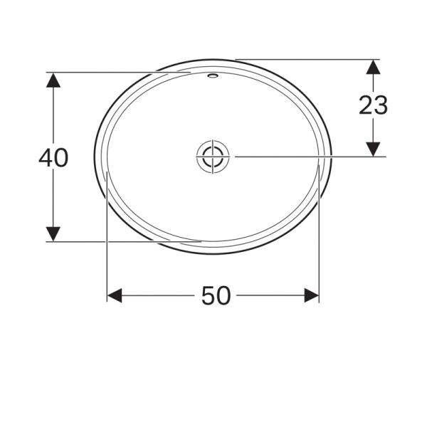 Раковина Geberit VariForm 50х40 см, белая