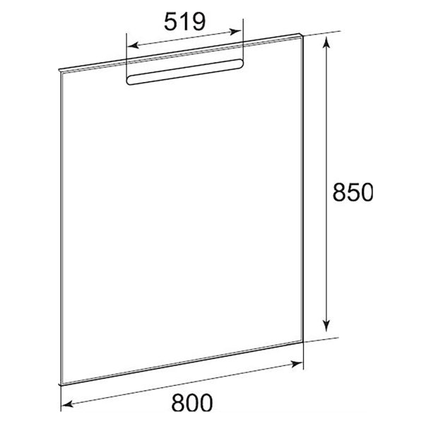 Зеркало Gap Roca Z, 80*85 см, с подсветкой, с антизапотеванием (RU93.0.268.9)