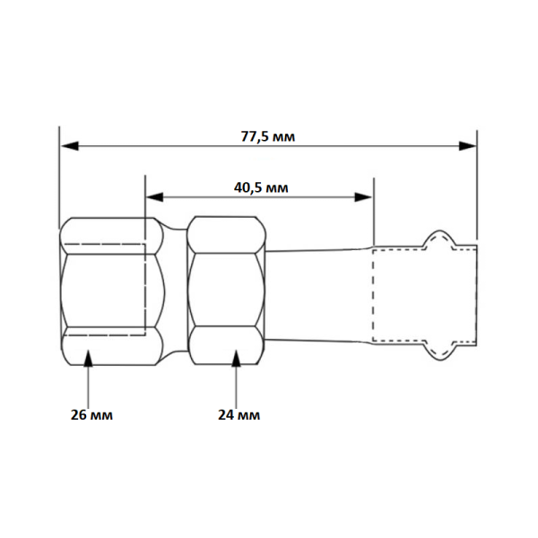 Американка 15-1/2", WAAG Heavy Inox, пресс-резьба, вн., сталь нержавеющая