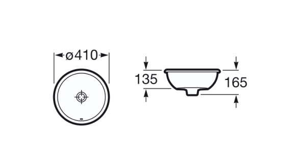 Раковина Roca FORO 410х180 мм., белая