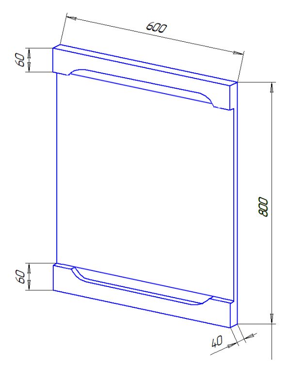 Зеркало Loranto Арфа 60 с подсветкой (CS00044638)